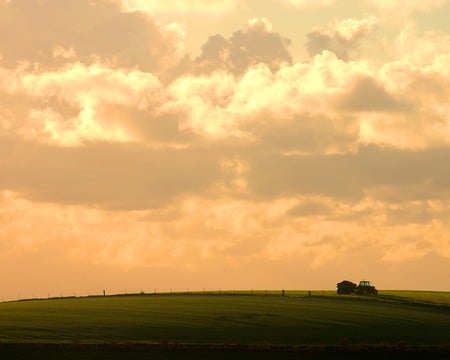 WORKING UNDER GOLDEN SKY - golden, under, working, sky