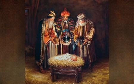 Adoration of the Magi - jesus, baby, magi, manger, epiphany