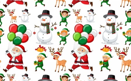 Texture - paper, pattern, craciun, elf, snowman, reindeer, christmas, santa, balloon, texture