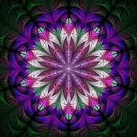 Purple Fractal Flower