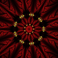 Red Fractal Flower