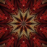 Red Fractal Flower