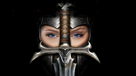 Woman Knight - sword, warrior, woman, knight