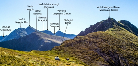 Vestul Muntilor Fagaras - curat, aer, varfuri, munte