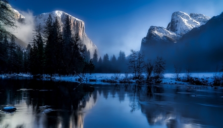 Yellowstone National Park - winter, nature, wyoming, landscape