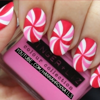 Peppermint Candy Nail