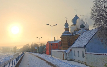 Winter Morning in Jekabpils, Latvia