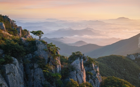 Mountains in Korea - national park, nature, Korea, mountains, rocks