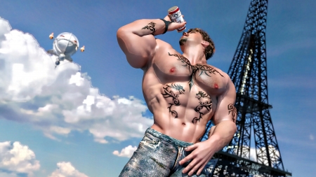 Paris (4) - muscle, paris, hero, Hunk