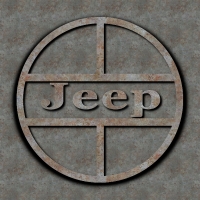 1960s Jeep old steel logo