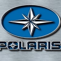 Polaris Brushed steel Logo