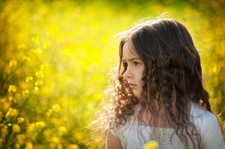 Little Girl - flowers, summer, child, girl