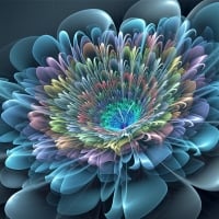 Abstract Digital Flower