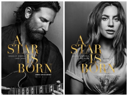 A Star Is Born (2018) - woman, actress, couple, movie, girl, bradley cooper, singer, a star is born, poster, man, actor, lady gaga