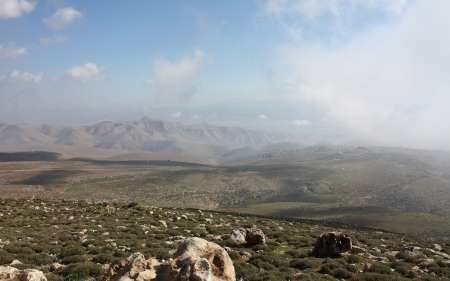 Samaria, Israel - hills, fields, Samaria, rocks, Israel