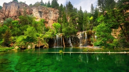 Hanging Lake, Colorado, US - trees, nature, waterfall, lake, forest, colorado