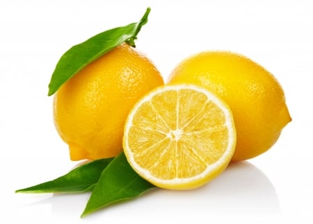 Lemons - lemon, yellow, green, lamaie, lleaf, fruit