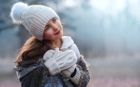 Little Girl - Girl, Winter, Portrait, Hat