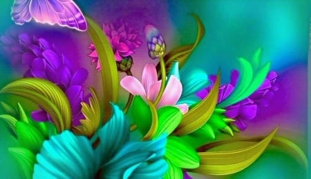 digital art - flowers, fantasy, paintings, digital, art