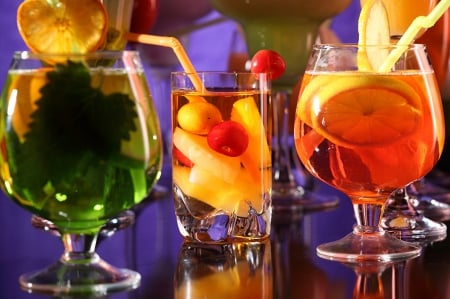 Fruit Juice - juice, glasses, fru, colorful