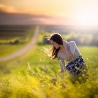 girl in spring