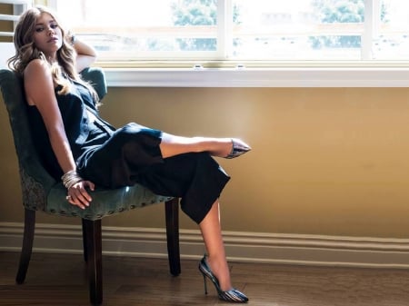 Kerri Medders - actress, hot, wallpaper, singer, heels, model, legs, medders, chair, kerri, kerri medders, beautiful, 2019, dress