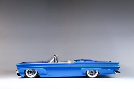 1958 Lincoln Continental - Conv, Whitewalls, Blue, Classic