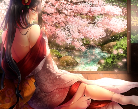 Morning Sakura - morning, chick, wallpaper, sakura