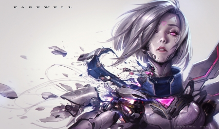 Fiora - chengwei pan, fantasy, blue, girl, fiora, lol, pink