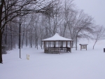 Gazebo in the snow