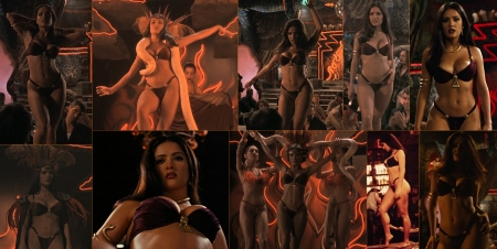 Salma Hayek as Santanico Pandemonium - dance, snake, from dusk till dawn, sslma hayek, santanico pandemonium, snake dance