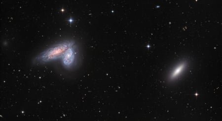 Twin Galaxies in Virgo - space, fun, stars, cool, galaxy