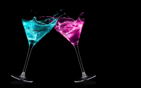 :) - drink, water, blue, couple, pink