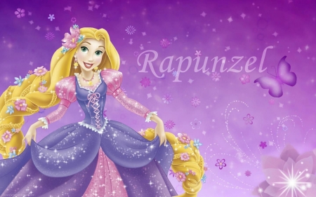 Princess Rapunzel - princess, pink, rapunzel, disney, fantasy, dress, blonde