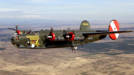 B24 Liberator - military, american, witchcraft, plane, Bomber, war