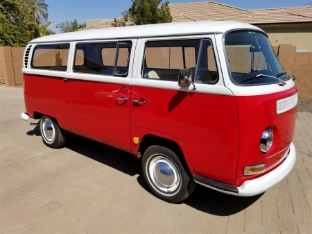 1969 Volkswagen Bus - red, van, old-timer, bus, volkswagen