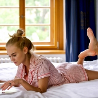 Girl on the bed