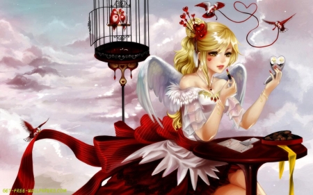 Anime Cupid - cupid, anime, fantasy, girl, love, wild