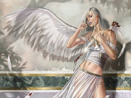 Lost Wing - fantasy, winged, lost, angel, arts