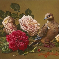 Roses and dove