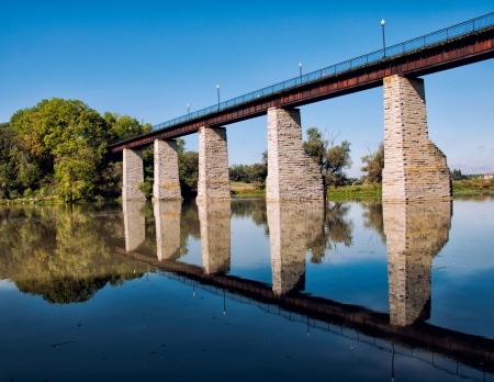 Reflection - aquaduct, Aqua, water, blue, Bridge, reflection, architecture, bridge