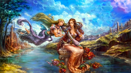 Fantastic Creatures - pretty, fantasy, woman, digital, girl, fairy, art, wallpaper