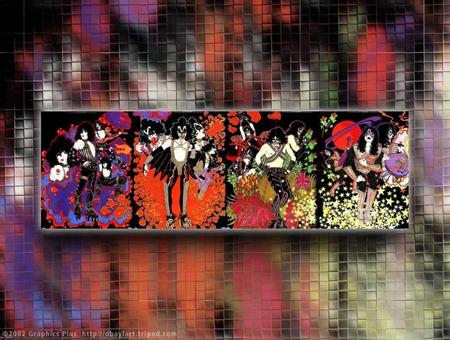 Kiss wallpaper comic - music, metal, rock, band, kiss, entertainment