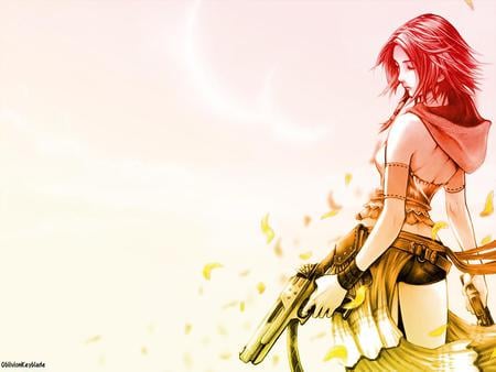 Final Fantasy - gun, game, female, girl, yuna, video game, final fantasy