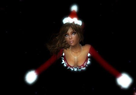 Santa Suit - lady, fantasy, hat, suit, abstract