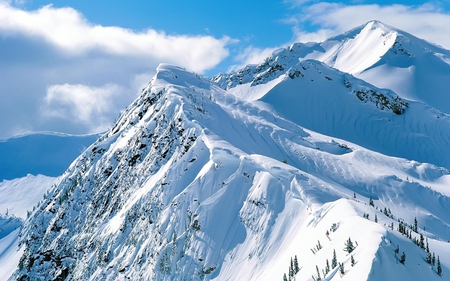 WINTER MOUNTAINS. - mountains, winter, nature, snow