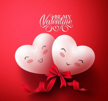 Happy Valentine's Day! - white, heart, red, card, valentine