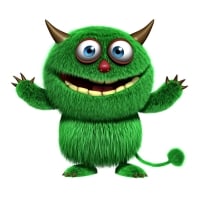 Fluffy Green Monster