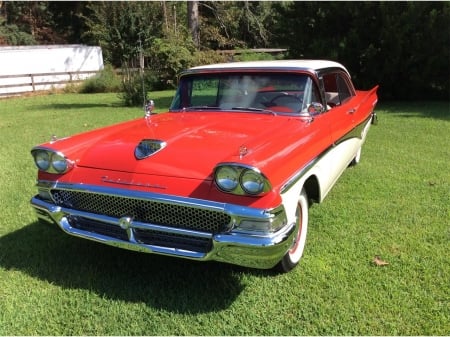 1958 Ford Fairlane 500 - Car, Ford, Red, Old-Timer, Fairlane 500