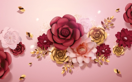 ♥ - red, valentine, rose, card, flower, pink